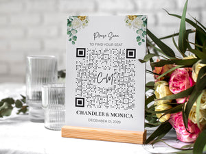 Digital Seating Chart | Scan QR Code to Find your Seat