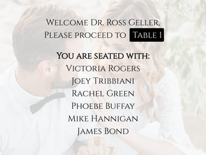 Digital Seating Chart | Scan QR Code to Find your Seat